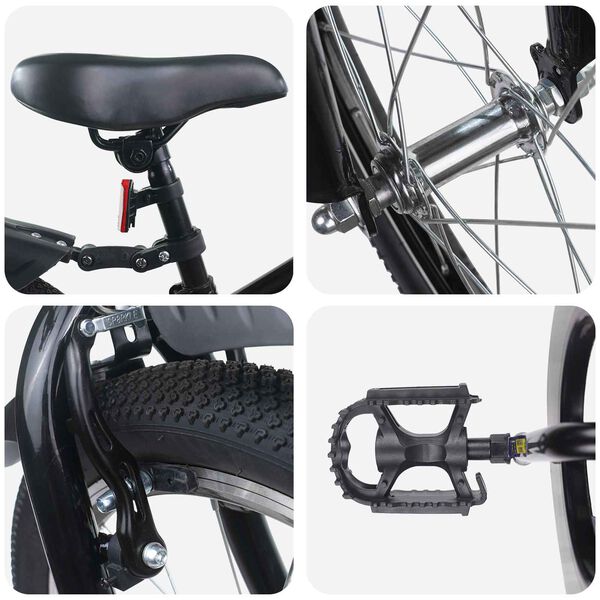 vidaXL Vaikų Dviratis 22 Colių skirta 7-12 metų vaikams Juoda