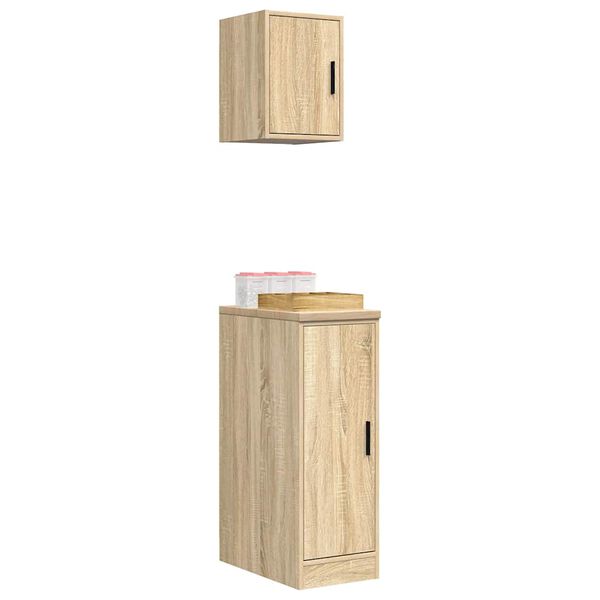 vidaXL garažo spintos, 2vnt., ąžuolo, mediena