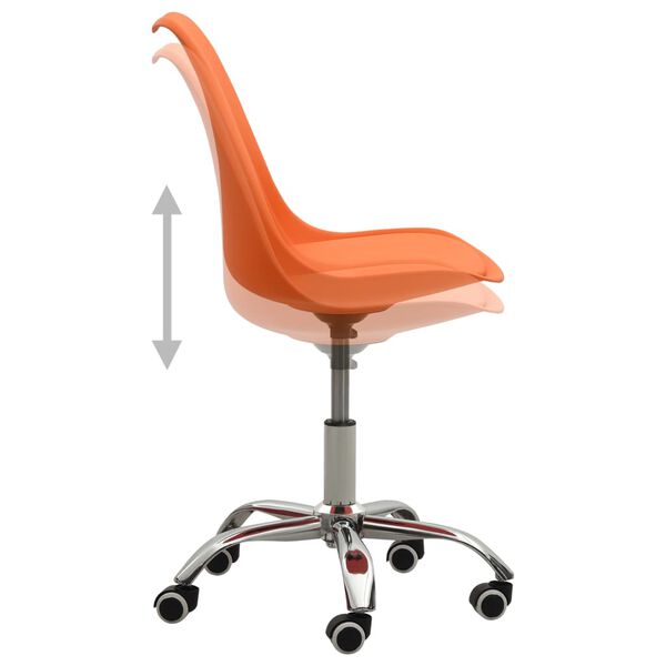 vidaXL Valgomojo kėdė, oranžinės spalvos, dirbtinė oda (338307)