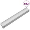 vidaXL Rankena 12 pcs Sidabro 105.7 x 7.4 x 15.5 mm Aliuminis