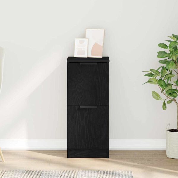 vidaXL Kabalas Juodas ąžuolas 30 x 30 x 70 cm Apdirbta mediena