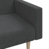 vidaXL Dvivietė sofa-lova, tamsiai pilkos spalvos, audinys