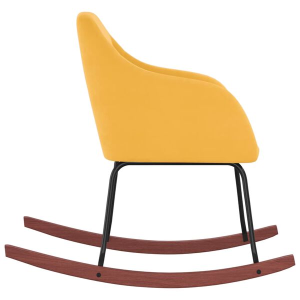 vidaXL Supama kėdė, geltonos spalvos, aksomas