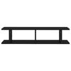 vidaXL Sieninės lentynos, 2vnt., juodos spalvos, 90x18x20cm, MDP