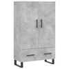 vidaXL Komoda, betono pilkos spalvos, 69,5x31x115cm, apdirbta mediena