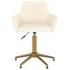 vidaXL Pasukamos valgomojo kėdės, 4vnt., kreminės spalvos, aksomas