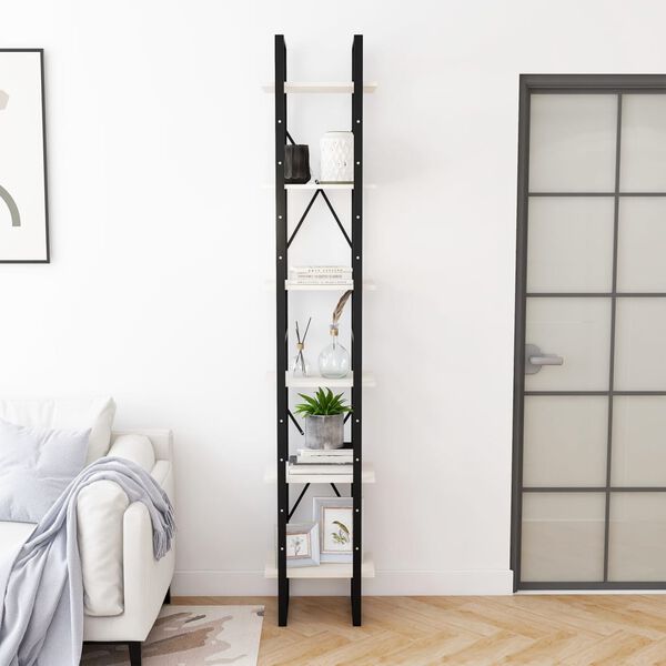 vidaXL Aukšta spintelė, balta, 40x30x210cm, pušies medienos masyvas