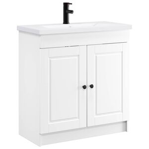 vidaXL Vonios baldų rinkinys Balta 78,5 x 37,5 x 81 cm