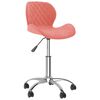 vidaXL Pasukamos valgomojo kėdės, 4vnt., rožinės spalvos, aksomas