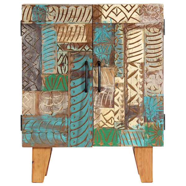 vidaXL &Scaron;oninė spintelė, 60x30x75cm, perd. med. mas., raižyta rankomis