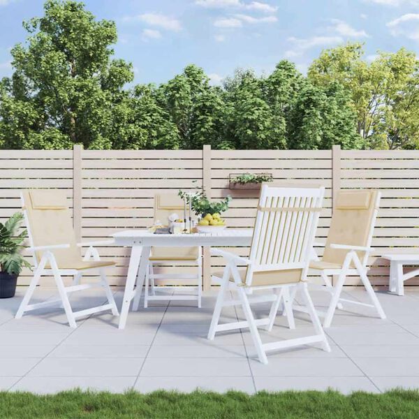 vidaXL Kėdės pagalvėlės, 4vnt., smėlio spalvos, oksfordo audinys