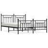 vidaXL Lovos rėmas su galvūgaliu/kojūgaliu, juodas, 183x213cm, metalas