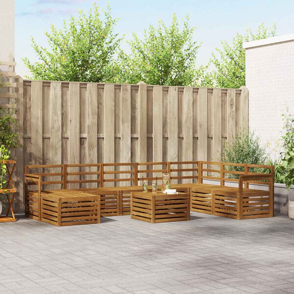 vidaXL Sofų komplektai Natūrali Kietos akacijos mediena