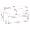 vidaXL Sofa 140cm 2 pcs Tamsiai pilka Metalas