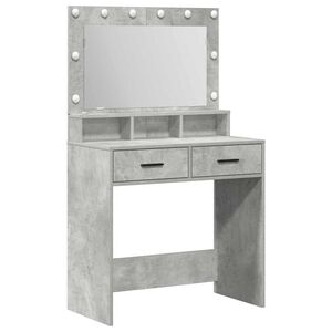 vidaXL Makiažo stalas Betono pilka 79 x 41 x 135 cm Apdirbta mediena