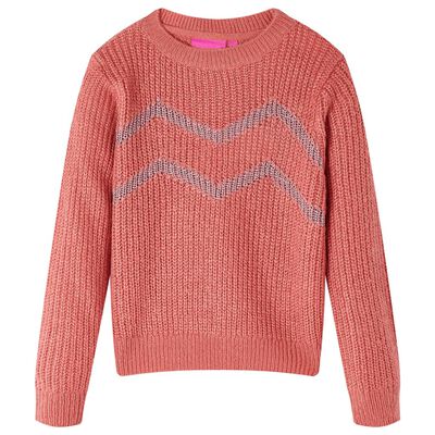 Vaikiškas megztinis, vidutinio intensyvumo rožinis, megztas, 92 dydžio