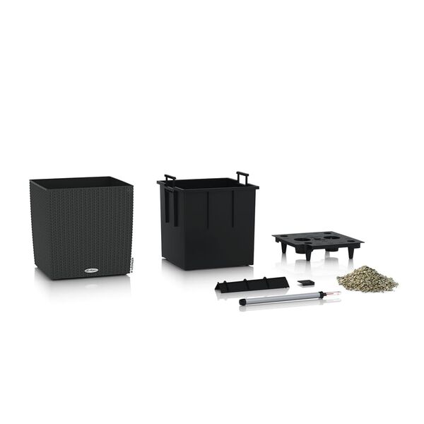 LECHUZA Lovelis CUBE Cottage 40 ALL-IN-ONE, granito spalvos