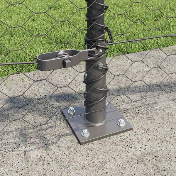 vidaXL Tvorelės stulpas Pilka 100 x 0,4 m (36 mm tinklelis)