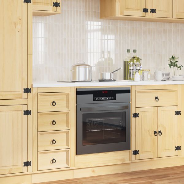 vidaXL Spintelė su stalčiais SKI Medaus Ruda 60 x 46 x 81 cm