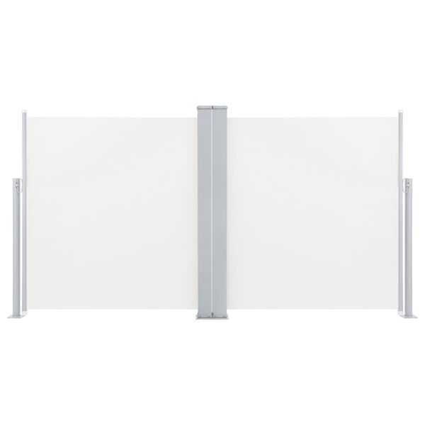 vidaXL Ištraukiama šoninė pertvara, kreminės spalvos, 100x600cm