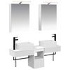 vidaXL Vonios spintos komplektas 5 pcs Balta 50 x 14,5 x 70 cm