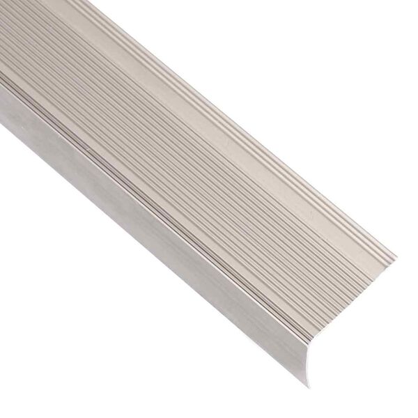 vidaXL Profiliai laiptams, 5vnt., &scaron;ampano, 100 cm, aliuminis, L formos