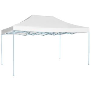 vidaXL I&scaron;skleidžiama proginė palapinė, baltos spalvos, 3x4,5m