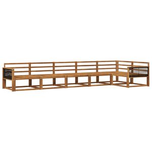 vidaXL Lauko sofos komplektas 6 pcs Natūrali Kietos akacijos mediena