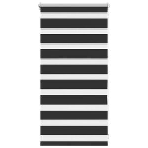 vidaXL Zebra žaliuzė, 40,9x100 cm, audinys, plotis 36,7 cm, juodos spalvos