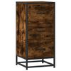vidaXL &Scaron;oninė spintelė, dūminio ąžuolo, 35,5x35x76cm, mediena/metalas