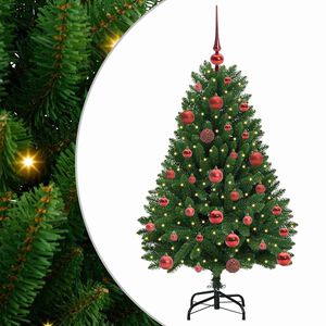 vidaXL Dirbtinė Sulankstoma Kalėdų Eglutė Žalia 120 cm PVC ir Plienas