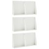 vidaXL Sienelė 6 vnt. 40 x 12 x 40 cm Plienas Balta