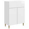 vidaXL Kabalas Itin blizgi balta 66 x 34,5 x 90 cm Apdirbta mediena