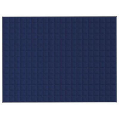 vidaXL Sunki antklodė, mėlynos spalvos, 152x203cm, audinys, 11kg