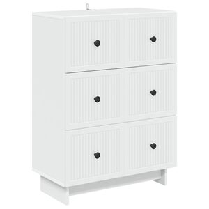 vidaXL Stalčių spintelė Balta 66 x 34,5 x 90 cm Apdirbta mediena