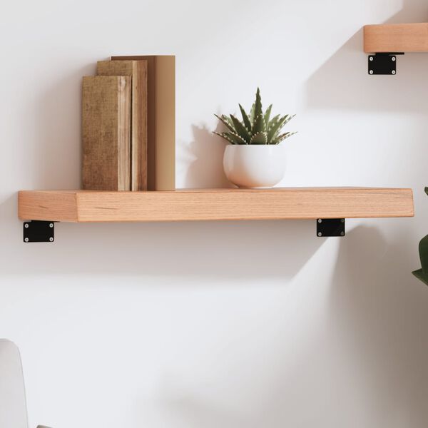 vidaXL Sieninė lentyna, &scaron;viesiai ruda, 60x20x6cm, ąžuolo masyvas