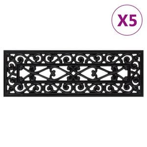 vidaXL Laiptų pakopos, 5vnt., 25x75cm, guma