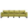 vidaXL Keturvietė sofa, žalios spalvos, audinys