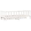 vidaXL Lova su stalčiais, balta, 90x200cm, pušies medienos masyvas
