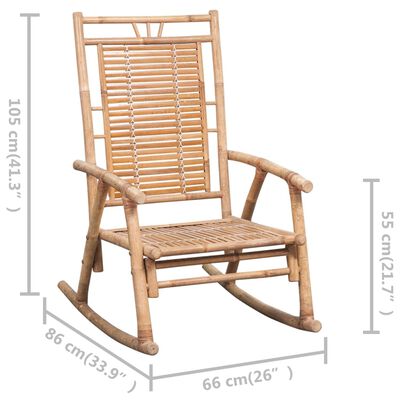 vidaXL Supama kėdė su pagalvėle, bambukas (41894+43185)