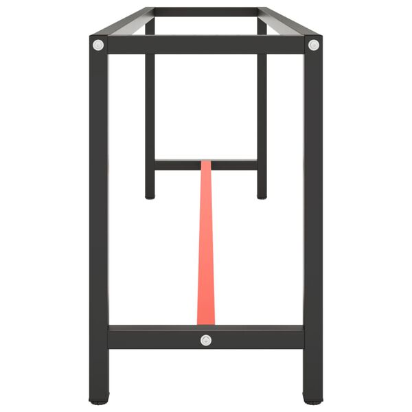 vidaXL Darbastalio rėmas, juodas ir raudonas, 210x50x79cm, metalas