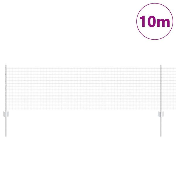 vidaXL Tvora su stulpais Sidabro 0,6 x 10 m Plienas