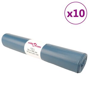vidaXL &Scaron;iuk&scaron;lių mai&scaron;ai, 100vnt., mėlynos spalvos, 120l