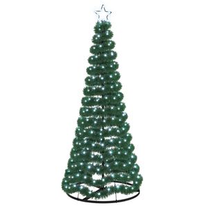 vidaXL LED blizganti kalėdinė eglutė su pagrindu EKENAS 180 cm 220 LED