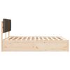 vidaXL Lovo rėmas su apmu&scaron;tu galvūgaliu Taupe 140 x 200 cm