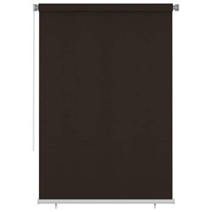 vidaXL Lauko roletas, 165 (plotis) x 230 (auk&scaron;tis) cm, rudos spalvos, HDPE