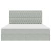 vidaXL Lova su daiktų laikymo vieta ir LED &Scaron;viesiai pilka 160 x 200 cm