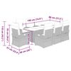 vidaXL Sodo komplektas su pagalvėlėmis, 9 dalių, pilkas, poliratanas