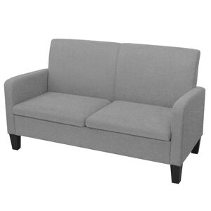 vidaXL Dvivietė sofa, 135x65x76, &scaron;viesiai pilka