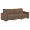 vidaXL Sofa 3 pcs Ruda 220 x 80 x 84 cm Lino mi&scaron;inio audinys